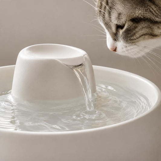 Fuente Cascada para gato — en uso — Mora & Bigotes