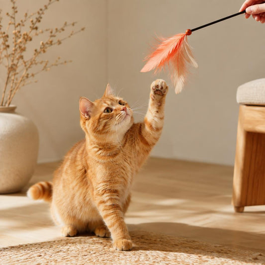 Varita Coral para gato — en uso — Mora & Bigotes