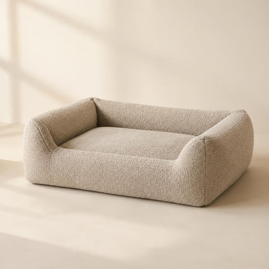 Cama Siena para perro — fotografía de producto Mora & Bigotes