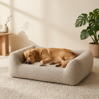 Cama Siena para perro — en uso — Mora & Bigotes