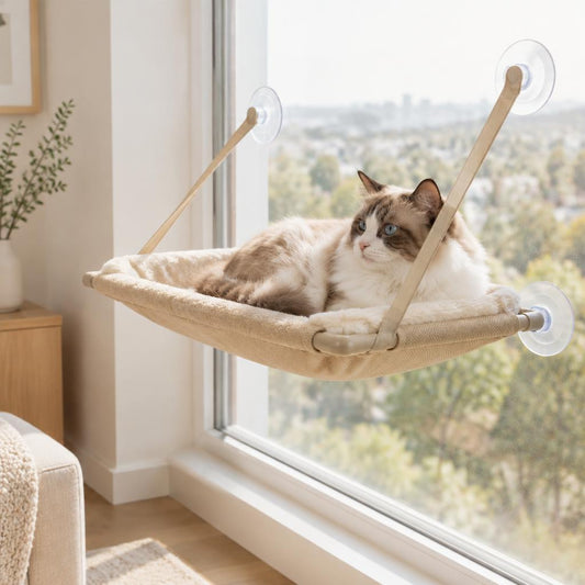 Hamaca Sol para gato — fotografía de producto Mora & Bigotes