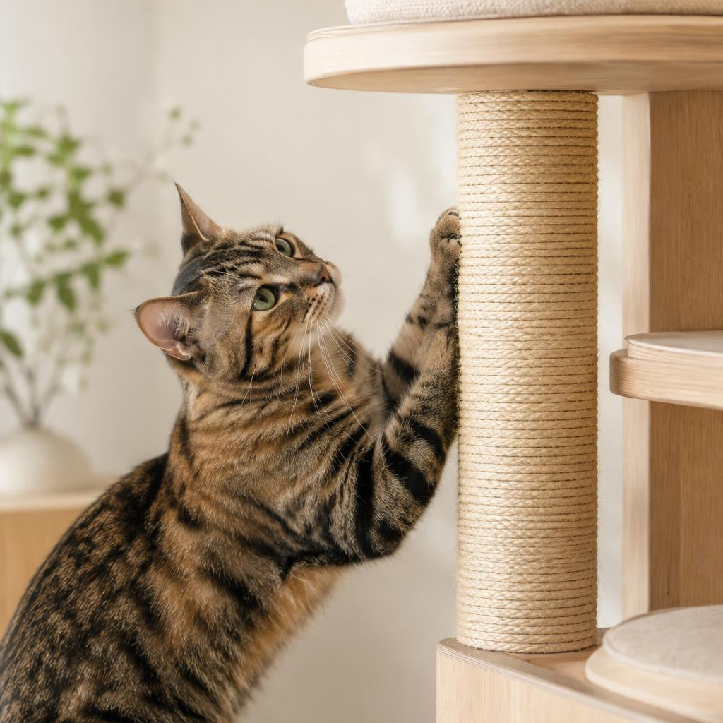 Rascador Nido para gato — en uso — Mora & Bigotes
